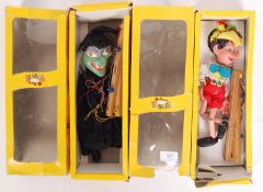 VINTAGE BOXED PELHAM PUPPETS - PINOCCHIO & WICKED WITCH