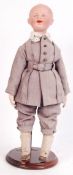 RARE ANTIQUE GEBRUDER HEUBACH BOY CHARACTER DOLL