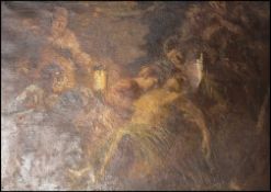 Possibly Gerald Leslie Brockhurst (1890-1978) England. An oil on canvas painting study of ' The Rape