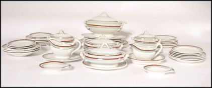 A 19th century Victorian extentive Staffordshire dinner service comprising dinner plates, bowls,