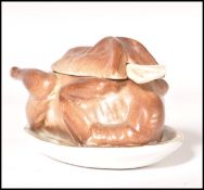 A 19th century Staffordshire apple sauce table top condiment terrine in the form of a pig - suckling