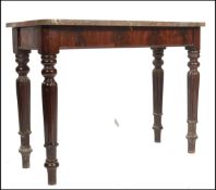 A 19th century Victorian mahogany and rouge marble
