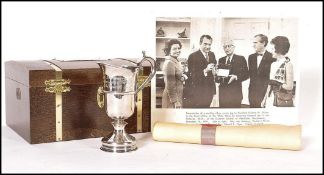 A limited edition silver hallmarked jug ( 212/2000 ) issued in London 1970.  Commemorating the 350th