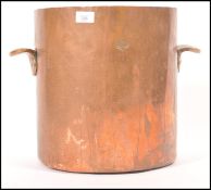 A very large tall 19th century copper preserve pan / stock pot saucepan by Benham having riveted