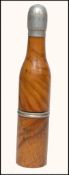 An early 20th century olive wood pipe and stanhope combination in the form of a champagne bottle