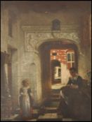 After Johannes Vermeer (Dutch, 1632-1675) An 18th / 19th century dutch school oil on panel