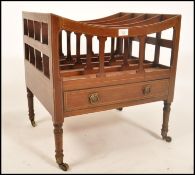 A rare George 3rd early 19th century solid mahogany and satinwood line inlaid canterbury /