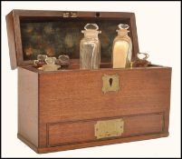 A 19th century apothecary box by Bromfield Chemist and Co Tottenham Court. The box mahogany