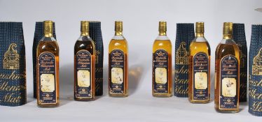 A set of 6 Bushmills Millennium Single Malt Irish Whisky. Cask Number 253 having the personalised