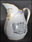A 19th century Victorian Davenport Farmers Creed  jug dated 1856, titled in gilt ' James Stubbs