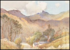 Harold Gresley (British) (1892-1967), Watercolour painting entitled ' A Welsh Road Near Snowden '