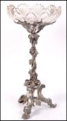 A fantastic 19th century Elkington silver plated epergne centrepiece raised on scrolled acanthus