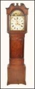 An 18th / 19th century North country mahogany longcase grandfather clock. The mahogany case and