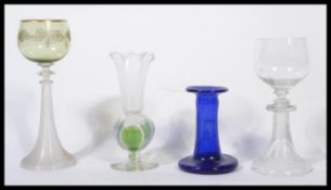 A group of 19th century glass to include a Victori