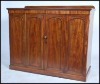 A 19th century mahogany linen press cupboard - hou