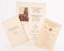 Great Western Railway Centenary 1935: three printe