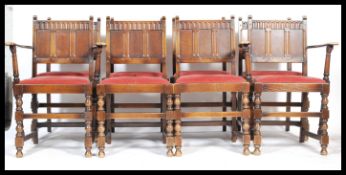 A set of 8 20th century Ercol oak wood colonnial d