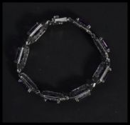 An impressive art deco style silver marcasite and