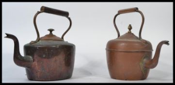 Two 19th century Victorian circular seamed copper