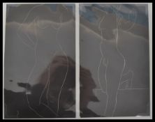 Eric Gill ( British, 1882-1940 ) A pair of nude studies wood engraving pictures, 1938, from the book