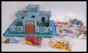 CHILDREN'S WOODEN FORT, BRITAINS & FIGURES