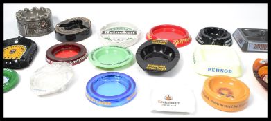 A collection of vintage 20th century advertising point of sale pub bar ashtrays to include Newmarket