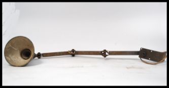 A mid century Industrial anglepoise desk - factory pendant light in green with block arms and