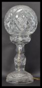 A 20th Century Art Deco period cut glass table lam