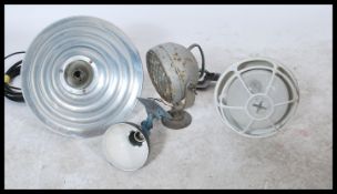 A collection of vintage 20th century Industrial wall lights / spot  lights all of different