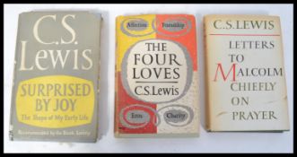 A group of three C.S. Lewis first edition hard back books , Letters to Malcolm Chiefly on Prayer ,