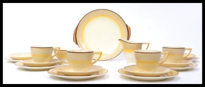 An early 20th Century Art Deco bone China  tea ser