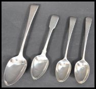 A group of Georgian hallmarked silver spoons to include a tablespoon London 1802 Richard