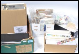 A large collection of various stamps etc. Kiloware albums first day covers , postcards. Please see