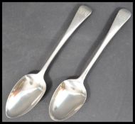 A pair of Georgian tablespoon one by William Eley I, William Fearn and William Chawner London 1809