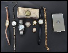A collection of vintage ladies wrist watches dating from the early 20th Century to include silver
