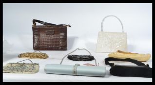 A good collection of vintage 20th Century ladies handbags and evening bags to include sequin and