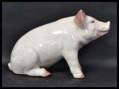 A vintage 20th century advertising point of sale Butchers shop window large ceramic model of a