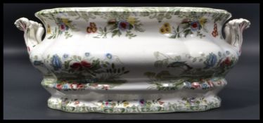 A mid 19th Century Victorian ceramic foot bath Sta