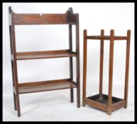 An early 20th century regency revival small proportioned bookcase together with an 1920's oak