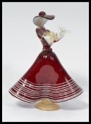 A vintage retro 20th century Murano studio art gla