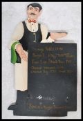 A vintage retro 20th century advertising point of sale restaurant display menu board blackboard in
