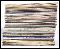 A collection of vinyl long play LP records of mainly country music and rock genre to include