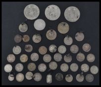 A good collection of silver coins dating from the