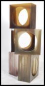 A group of five vintage retro 20th century acrylic record cases by CambraSound Ltd. The cases of