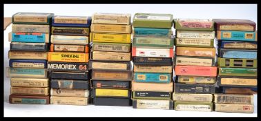 A good collection of vintage 8 - Track cassette tapes to include The Jackson 5, The Kinks, The