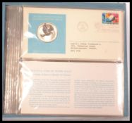 Five sterling silver medallic first day coin covers 'Official United Nations Postal Administration