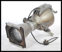 A good vintage retro mid 20th century Strand Electric Theatre Spot light in having bracket to top.