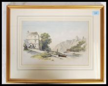 A 19th century lithograph print of Rownham Ferry, Bristol by NE Green. Colour print pre Suspension