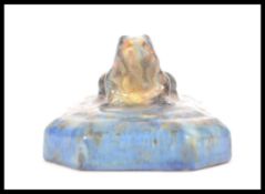 A believed 19th century Doulton Lambeth salt glazed stone-wear paperweight of octagonal form