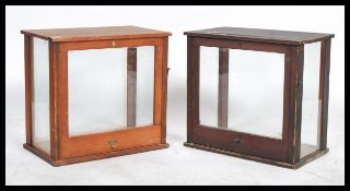 A pair of vintage early 20th century advertising point of sale shop display haberdashery counter top